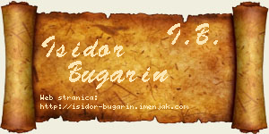 Isidor Bugarin vizit kartica